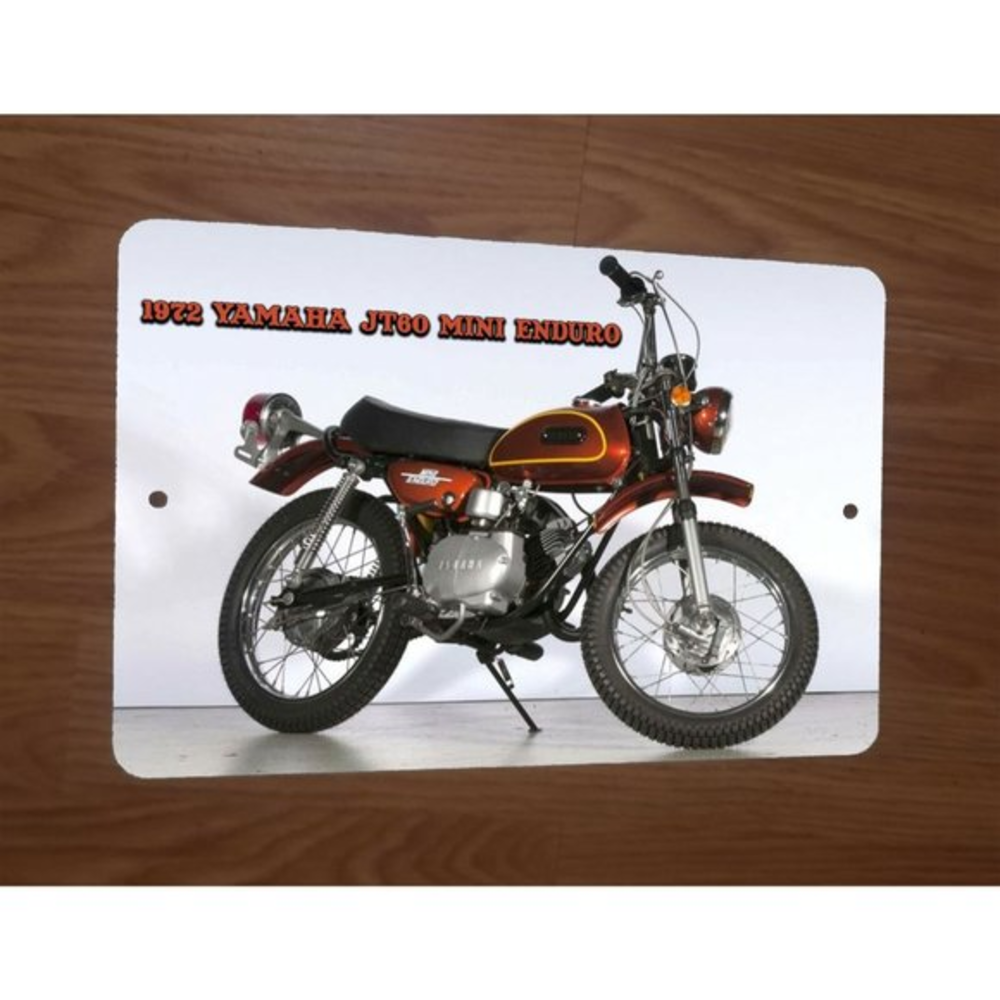 1972 Yamaha JT60 Dirt Bike Motor Cycle 8x12 Metal Wall Sign‎ Garage Poster
